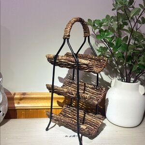 Wicker Wine Bottle Rack 3 Tier